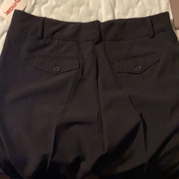 2pair trousers, one gray and one blk pin stripe - Picture 7 of 11